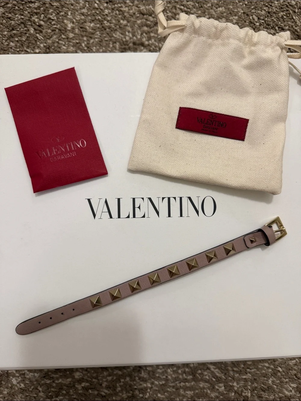 Valentino Garavani Leather Rockstud Bracelet